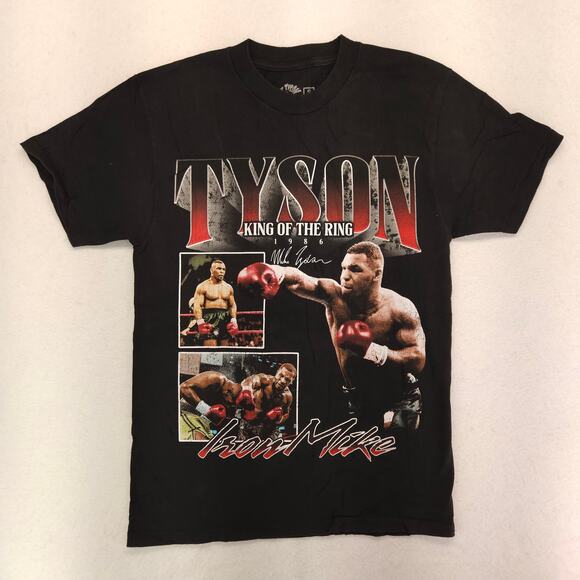 Mike Tyson Boxing Short Sleeve Graphic Crew Neck T Shirt Mens Size S Black - Picture 2 of 9